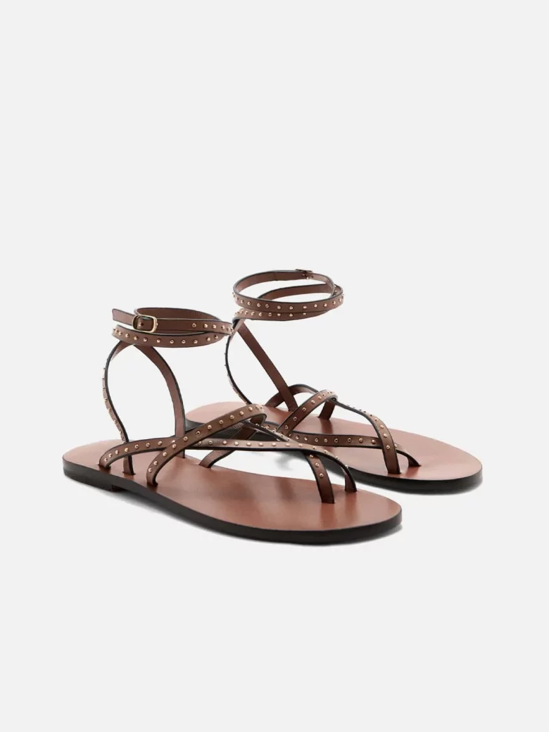 Studded Leather Sandals - Imagen 2