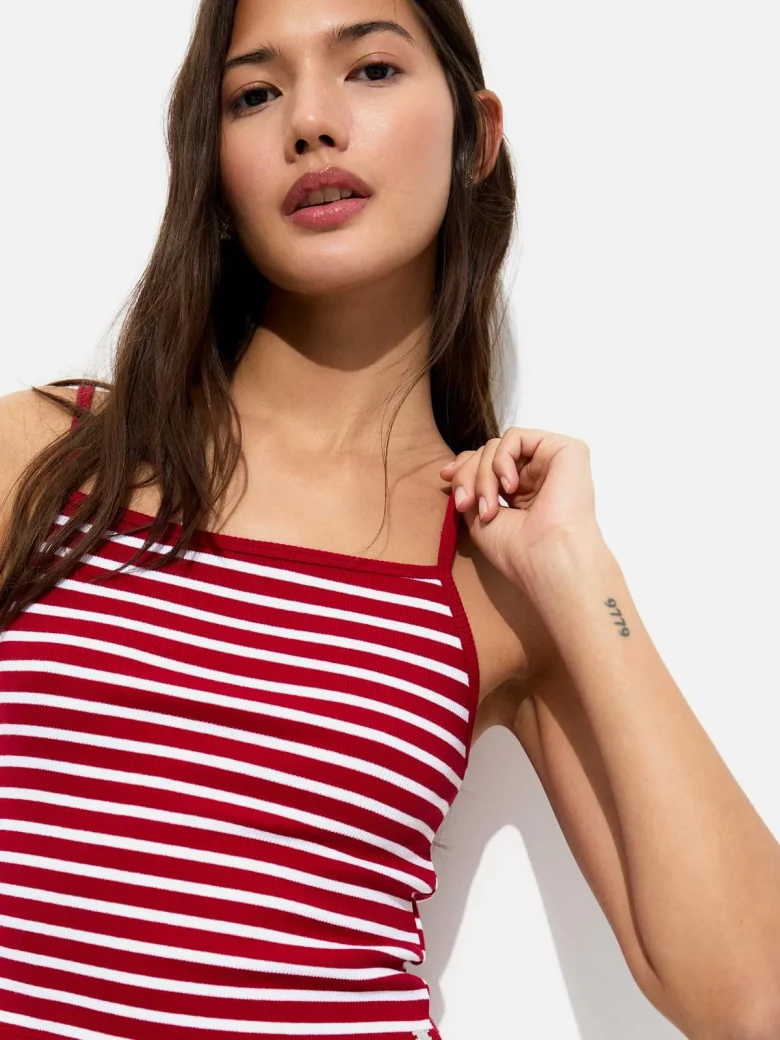 Short Striped Strappy Top - Imagen 2